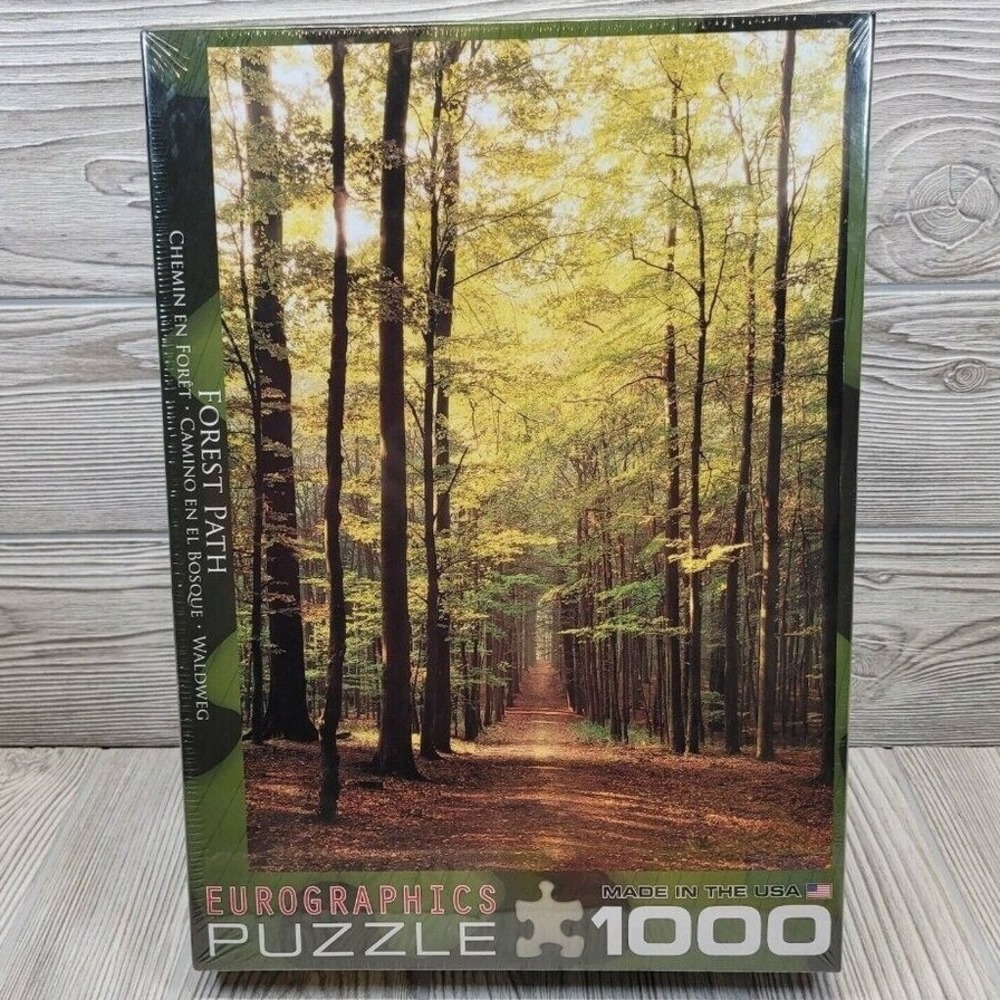Eurographics Forest Path Jigsaw Puzzle 1000 Piece‎ Green Landscape Made in USA